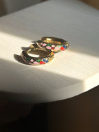 Painted Blooms Floral Earrings