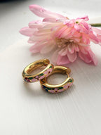 Painted Blooms Floral Earrings