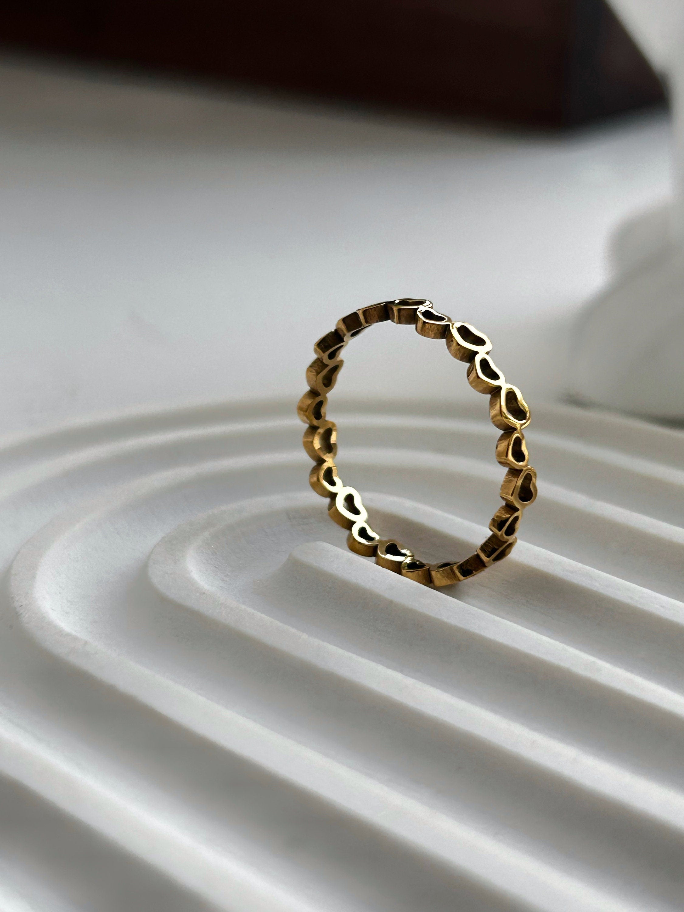 Open Hearts Golden Ring