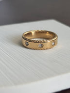 Starburst Golden Band Ring