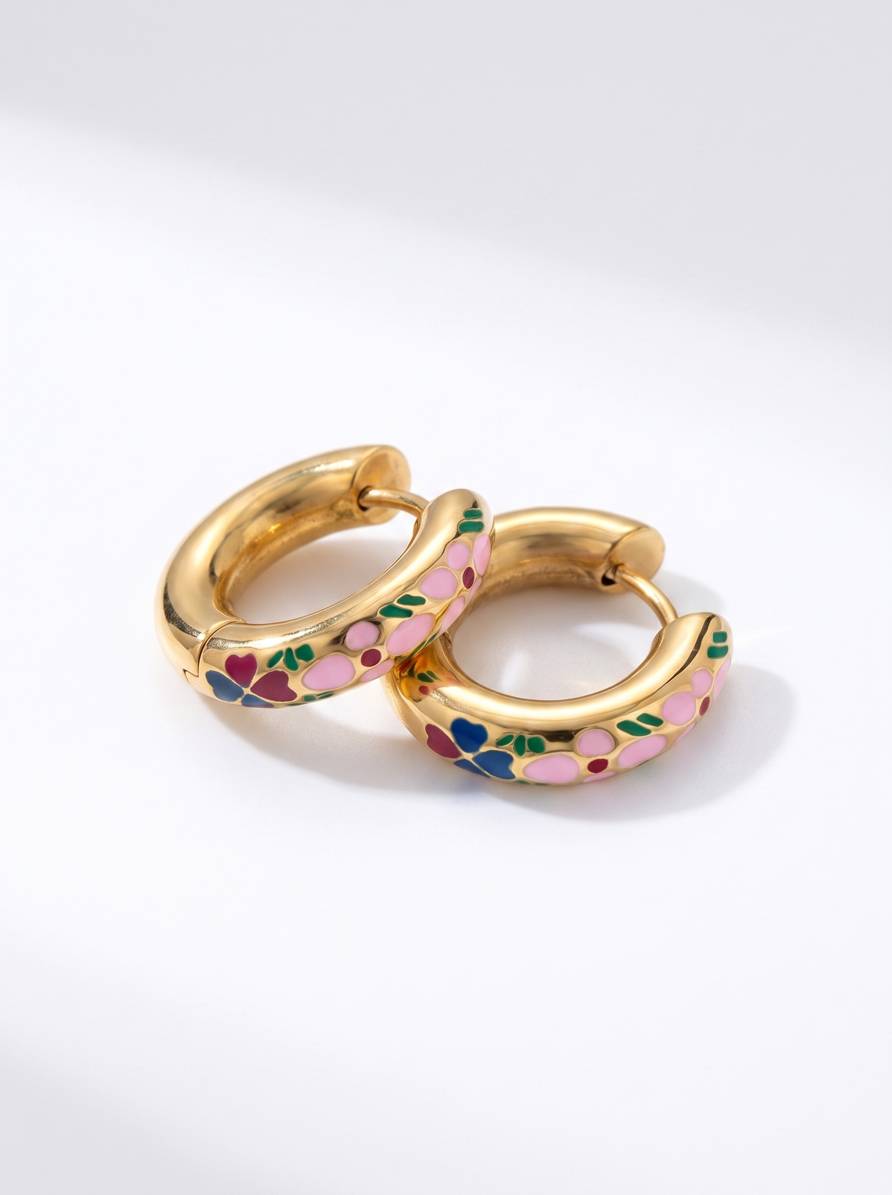 Painted Blooms Floral Earrings