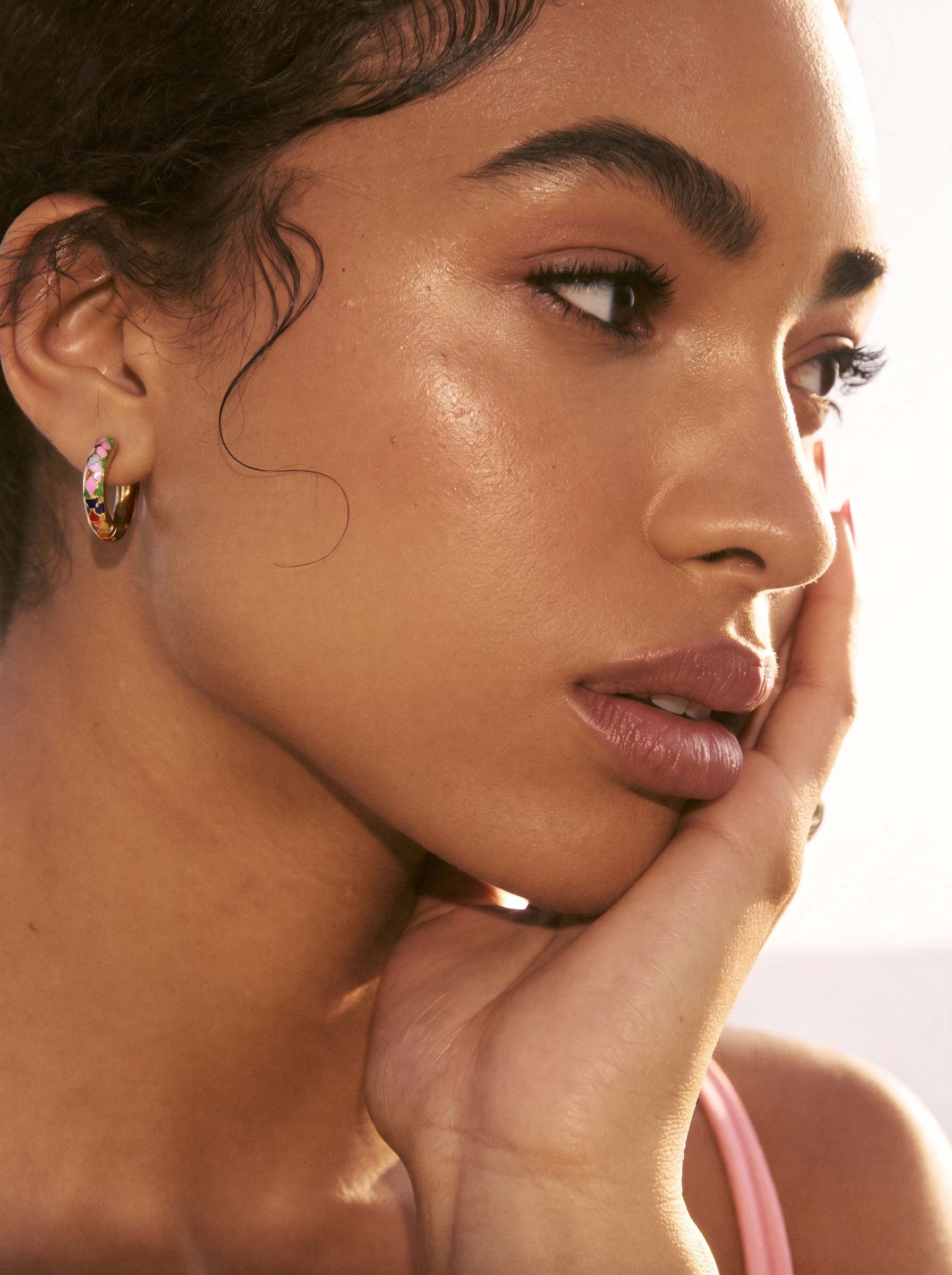 Painted Blooms Floral Earrings