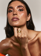 Golden Orbit Chunky Ring