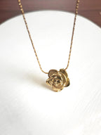 Golden rose necklace